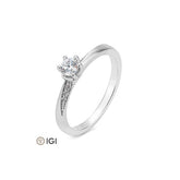 Bague de fiançailles Breuning à six griffes avec diamants de laboratoire - 41062550
